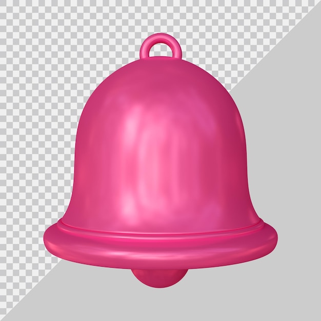 Bell icon reminder notification symbol in 3d render