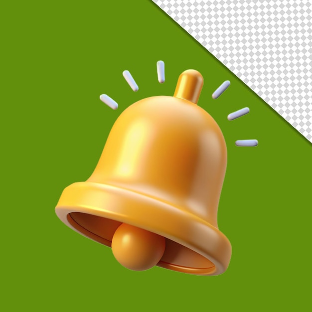 bell notice alert new event information sign or symbol website icon 3d