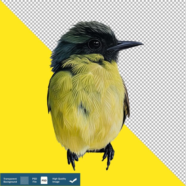 Bellbird Against White Backdrop Stylized 50 transparent background PNG PSD