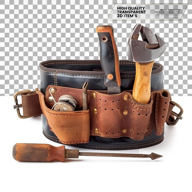 PSD belt used for holding tools while working in isolation on transparent background