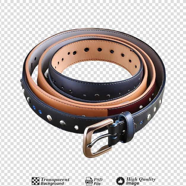 PSD belts isolated on transparent background