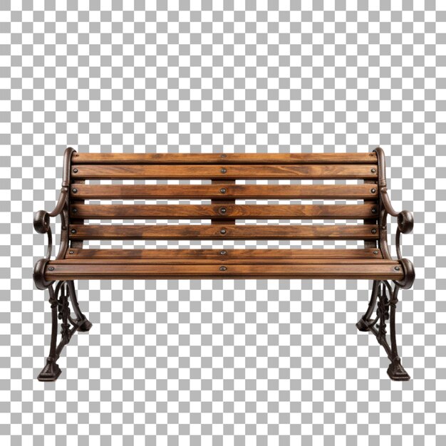 PSD bench seat on transparent background