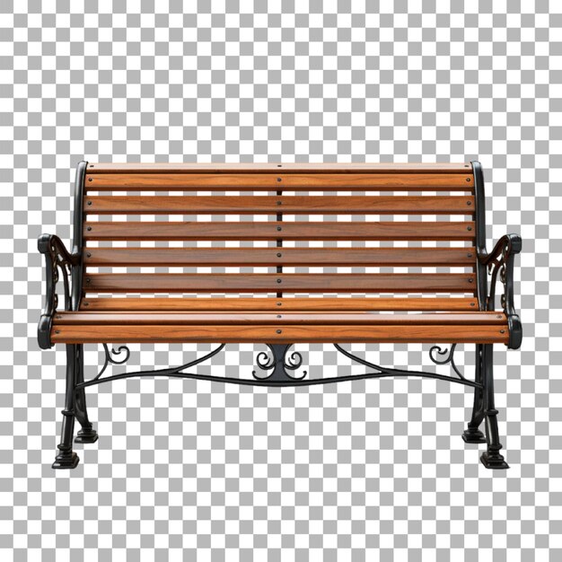 PSD bench seat on transparent background