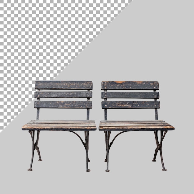 Benches on White background