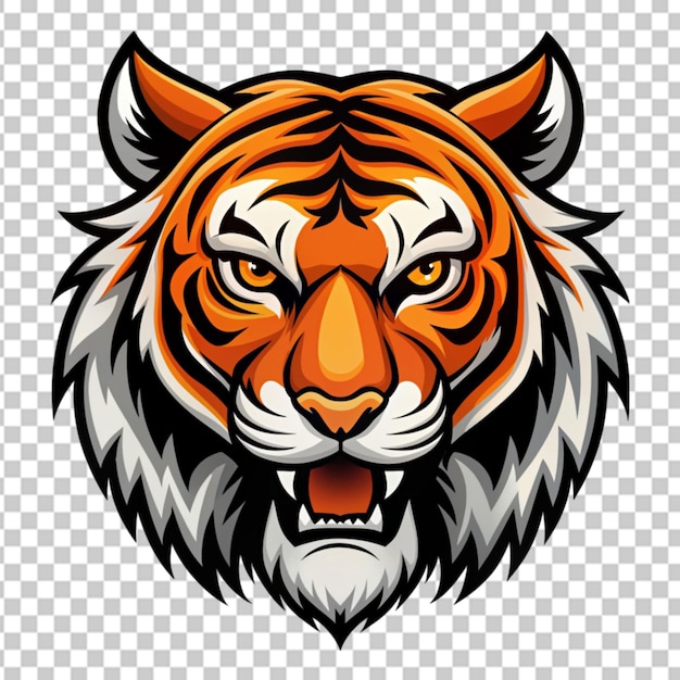 Bengal tiger mascot logo transparent background