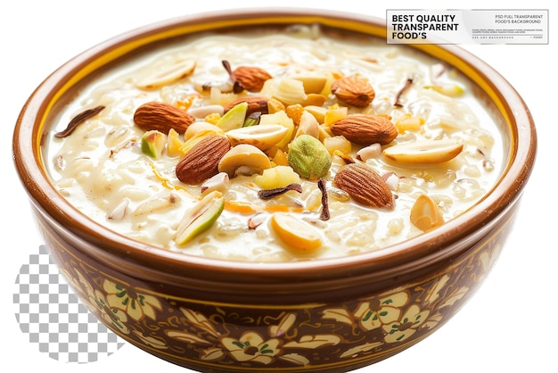 Bengali Kheer Traditional Rice Pudding a Sweet Delicacy on transparent background