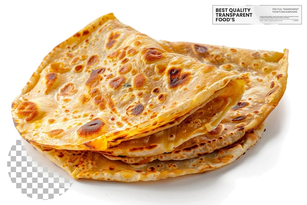 PSD bengali mughlai paratha stuffed flatbread on transparent background