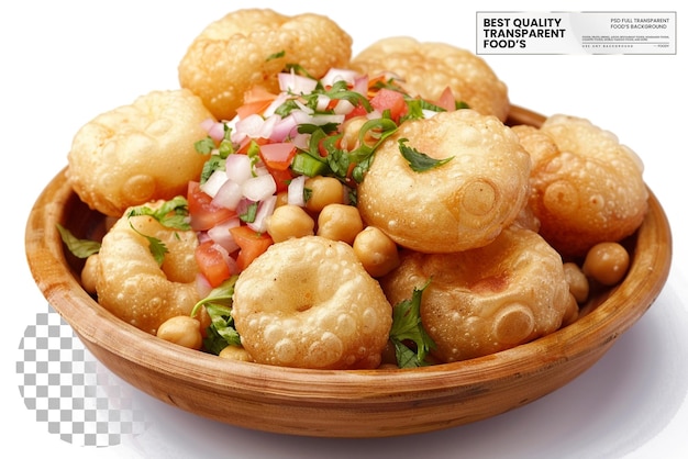 PSD bengali pani puri golgappa or phuchka on transparent background