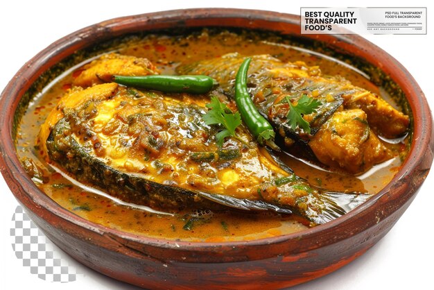 Bengali Shorshe Ilish Classic Bengali Dish on transparent background