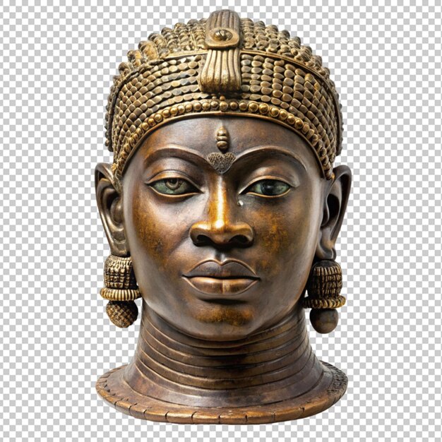 PSD benin bronze head sculpture