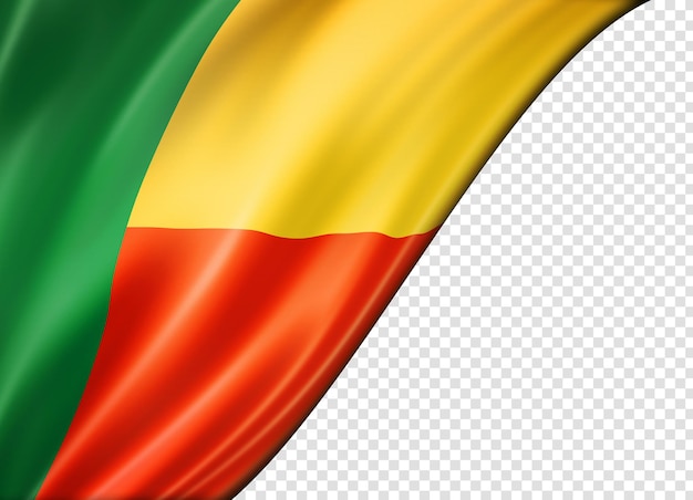 Benin flag isolated on white banner