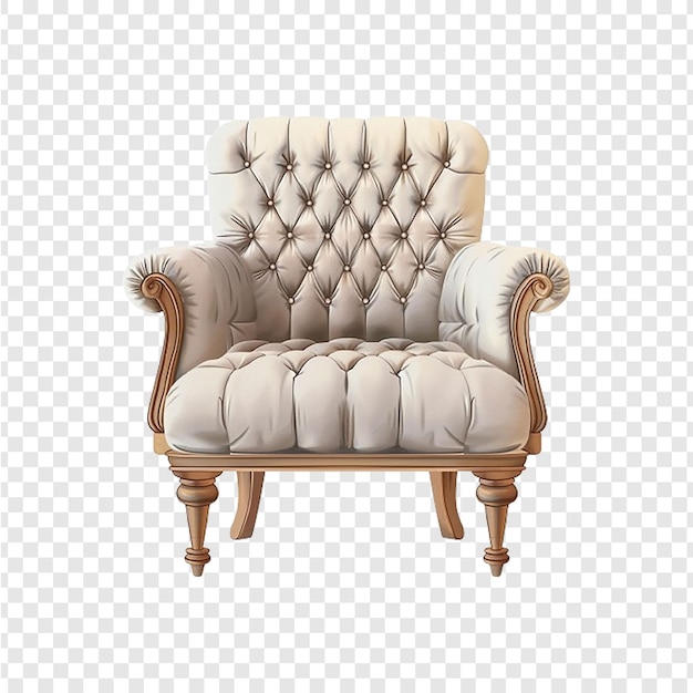 PSD bergre chair isolated on transparent background