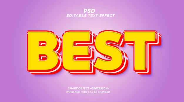 Best 3d PSD Editable Text Effect Photoshop Template With Cute Background