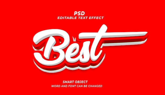 Best 3D PSD editable text effect photoshop template with cute background