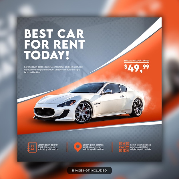 best car for rent today special discount offer premium psd template