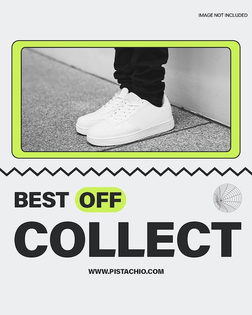 Best Off Collect Fashion Shoes Promotional Design for Social Media and Instagram Post Template PSD