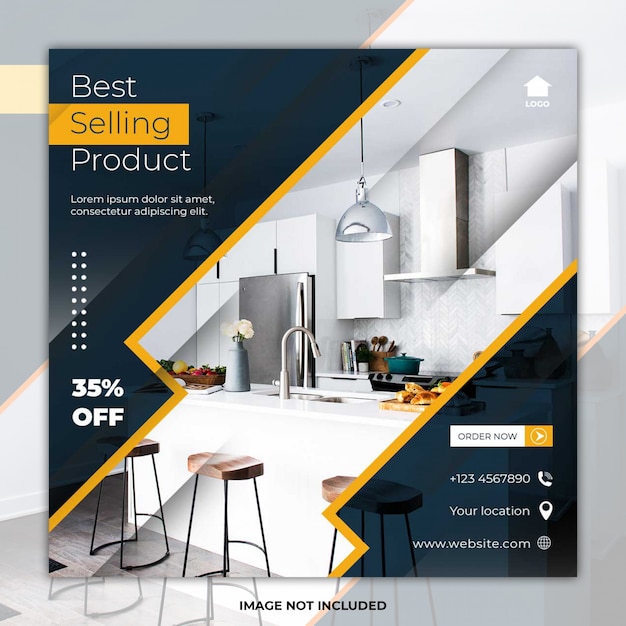 Best selling furniture social media post template