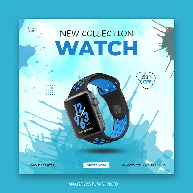 Best selling watch sale social media instagram post template Premium Psd