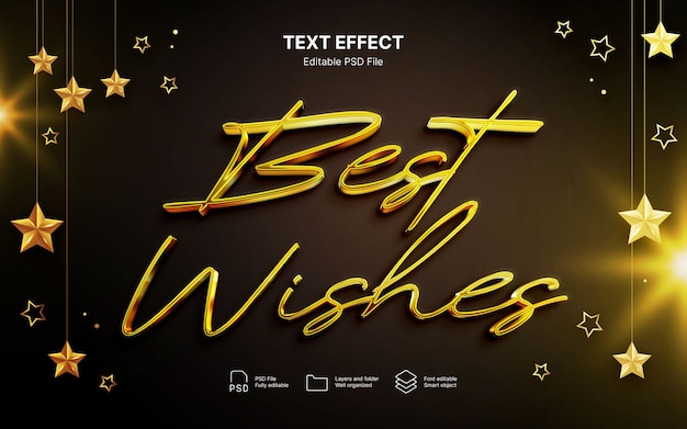 Best whishes text effect