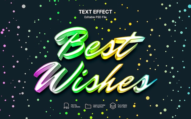 Best whishes text effect