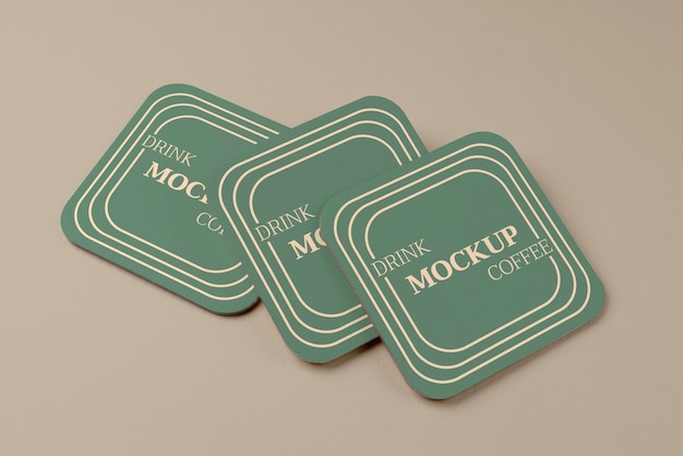 Beverage coaster design mockup