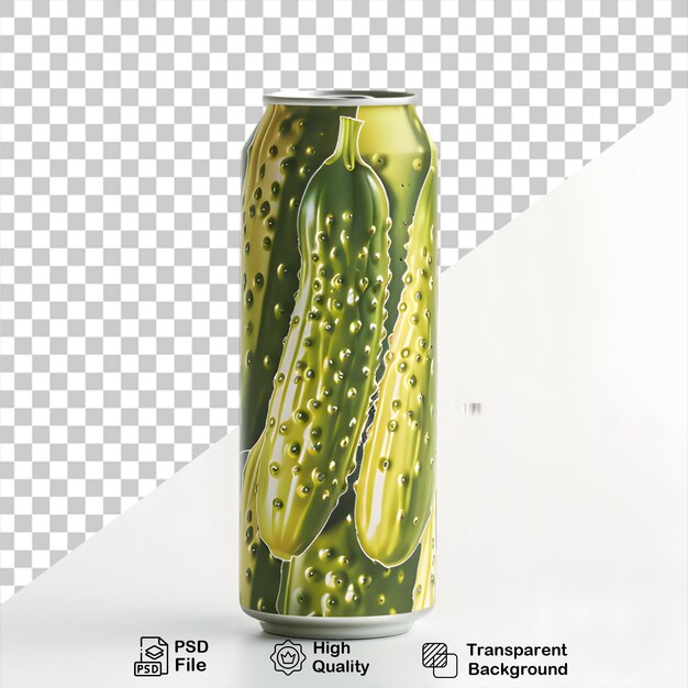 beverage of pickles Cucumber juice mockup isolated on transparent background with png file