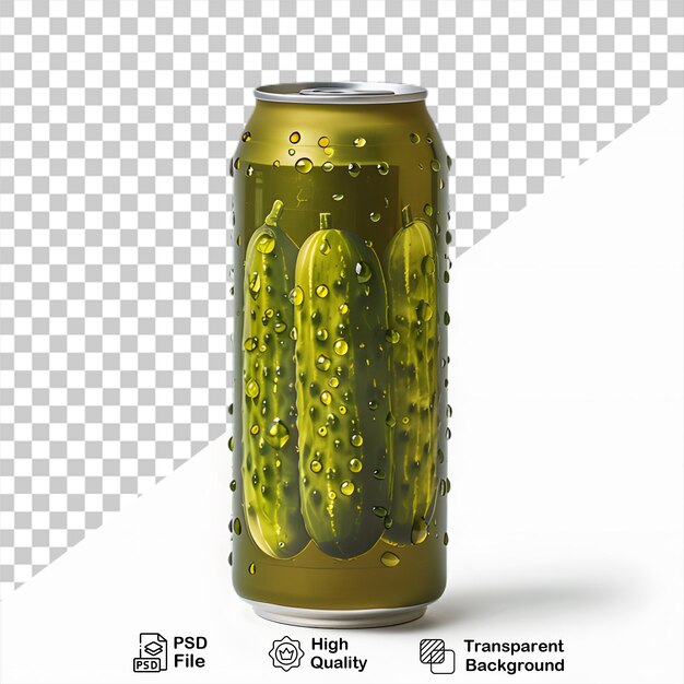 beverage of pickles Cucumber juice mockup isolated on transparent background with png file