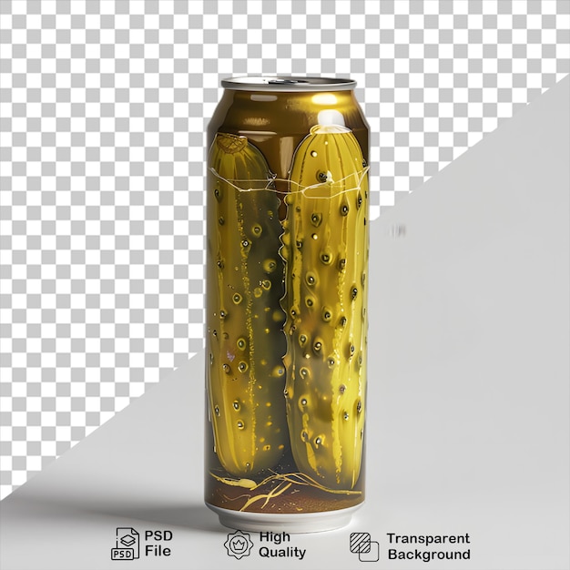 beverage of pickles Cucumber juice mockup isolated on transparent background with png file