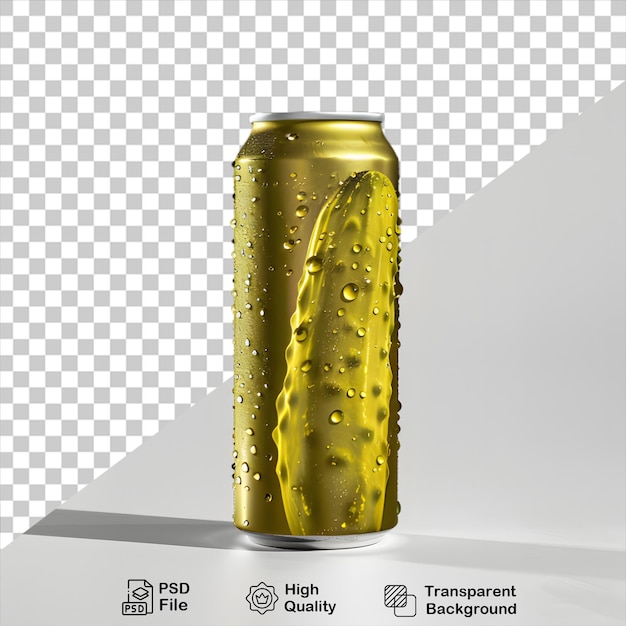 beverage of pickles Cucumber juice mockup isolated on transparent background with png file