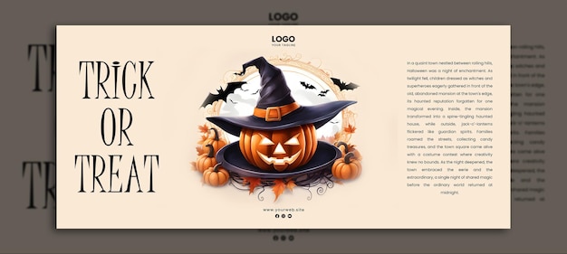 Beware Halloween Gift Card PSD Template