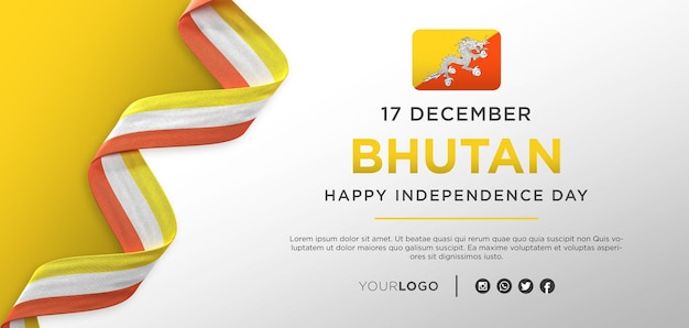 Bhutan National Independence Day Celebration Banner, National Anniversary