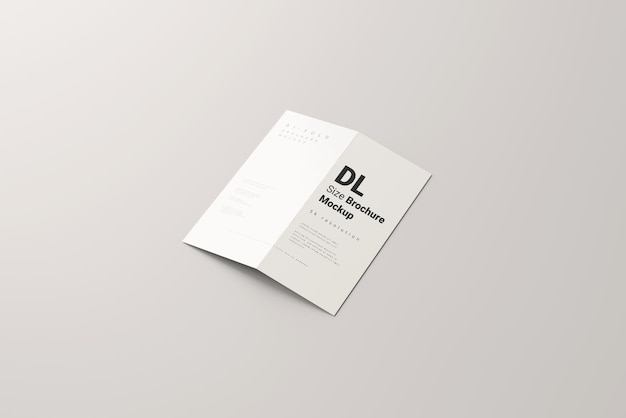 Bi fold DL brochure mockup