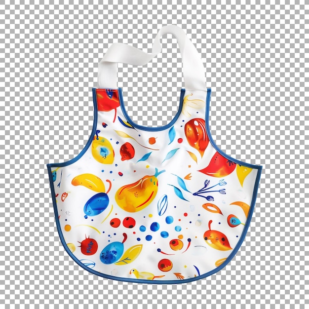 PSD bib baby rainbow on transparent background ai generated