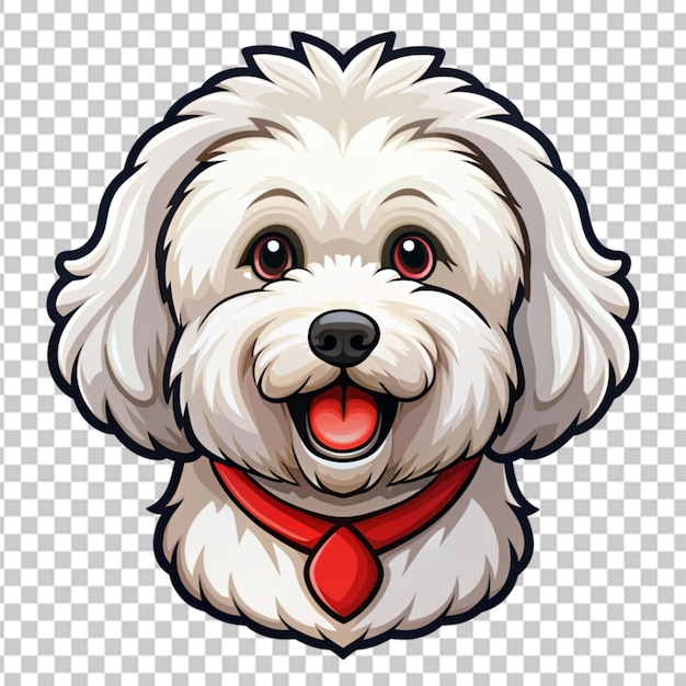 PSD bichon fries mascot logo transparent background