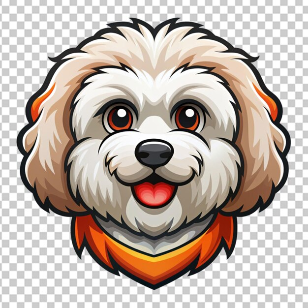 PSD bichon fries mascot logo transparent background