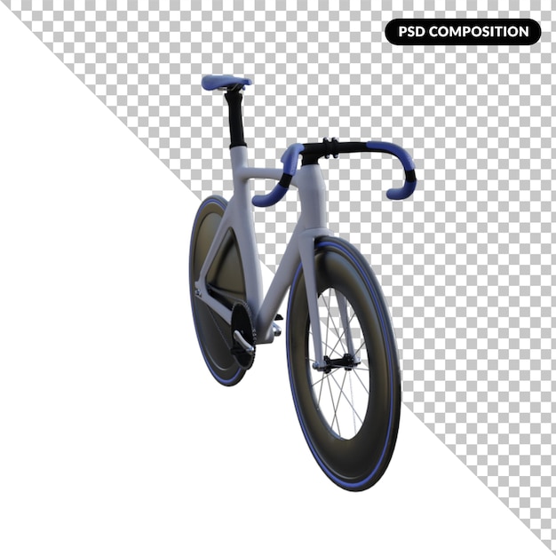 bicycle isolated 3d rendering