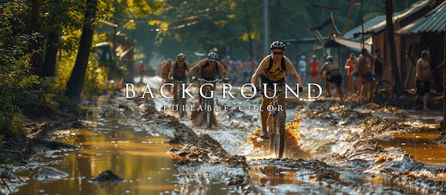 PSD bicyclists perform attractions in muddy areas