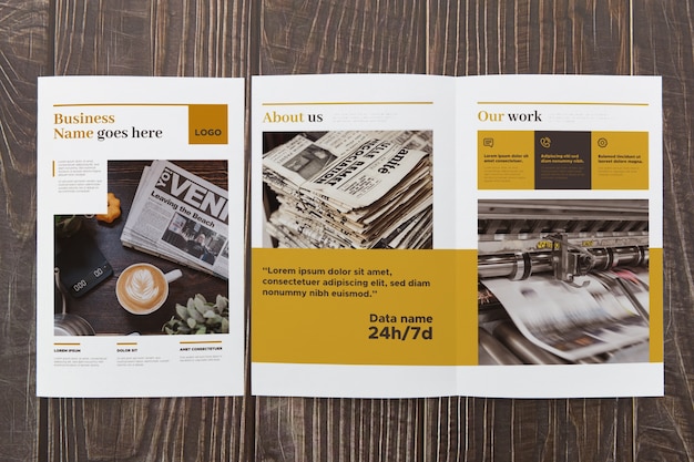 Bifold brochure concept mock-up