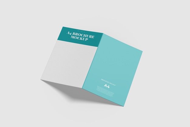 Bifold brochure mockup isolated