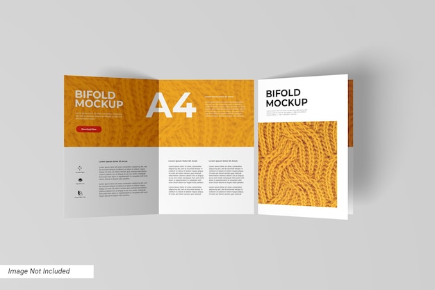 Bifold Brochure Mockup Top View