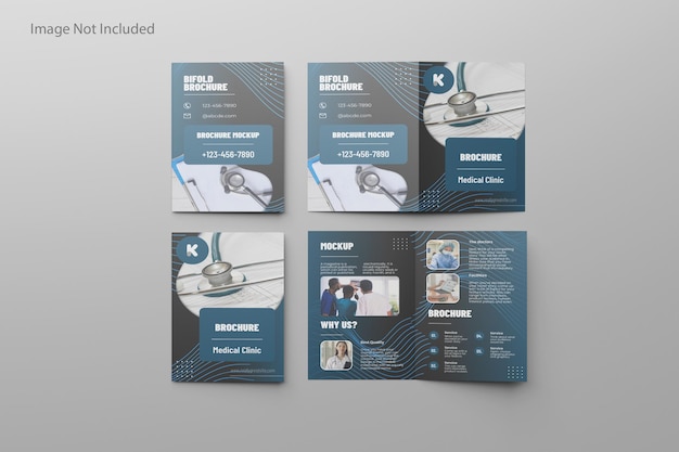 Bifold brochure mockup