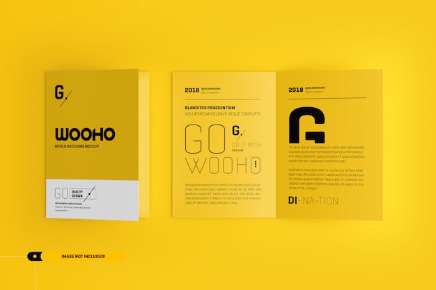 Bifold brochure mockup