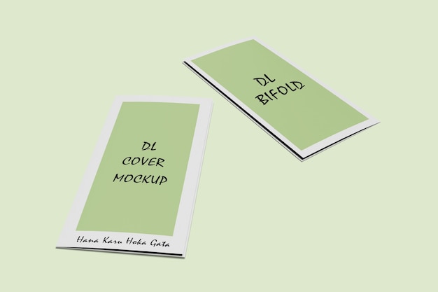 Bifold dl brochure mockup isolated