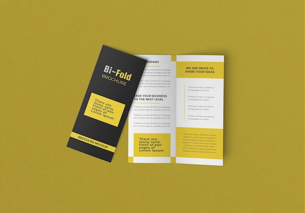 Bifold flyer brochure mockup design