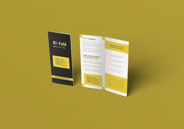 Bifold flyer brochure mockup design