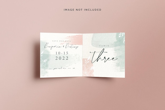 Bifold invitation mockup