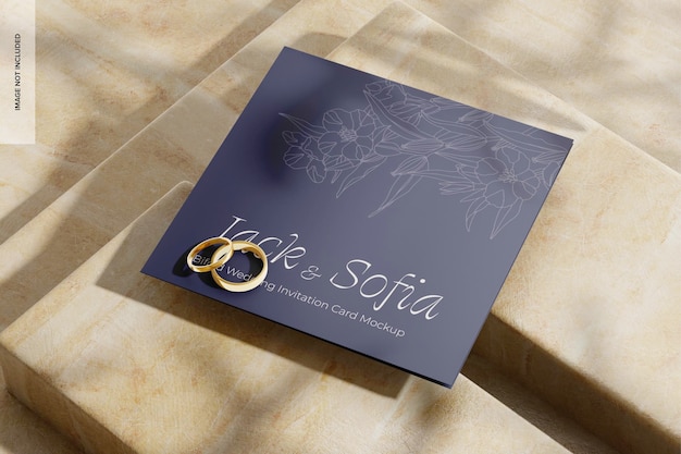 Bifold Wedding Invitation Card Mockup