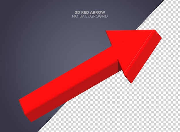 big 3d red arrow icon symbol infographic direction education design element cursor error isolated