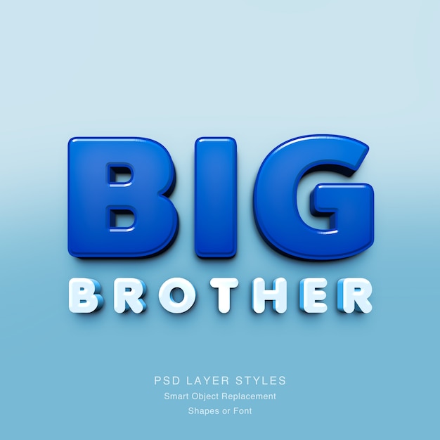 Big Brother 3D text effect