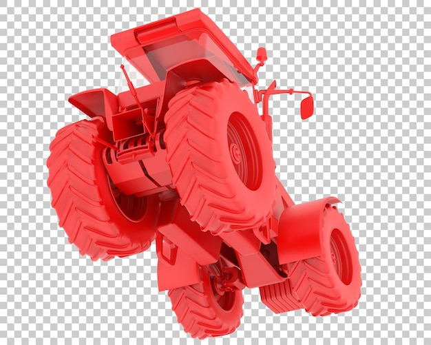 Big farming vehicle on transparent background 3d rendering illustration